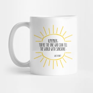 Fill the World with Sunshine - Black Writing Mug